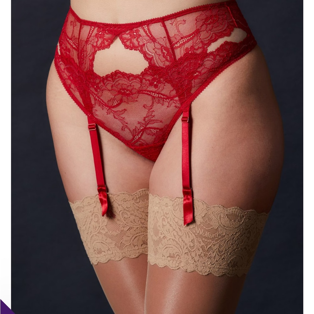 Journelle Anais NWT Lace Garter Suspender Belt Scarlett’s Red